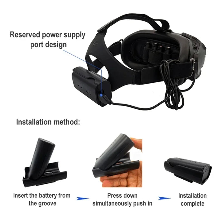 مشبك حامل شحن بطارية FPV-TDDCH-CQT لنظارات DJI FPV V2، حامل البطارية