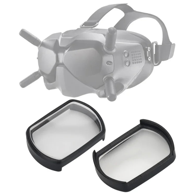 عدستان نظارات قصر نظر RCSTQ 2 قطع بدرجة 550 تصحيح الرؤية عدسة غير كروية لنظارات DJI FPV V2، 550 درجة