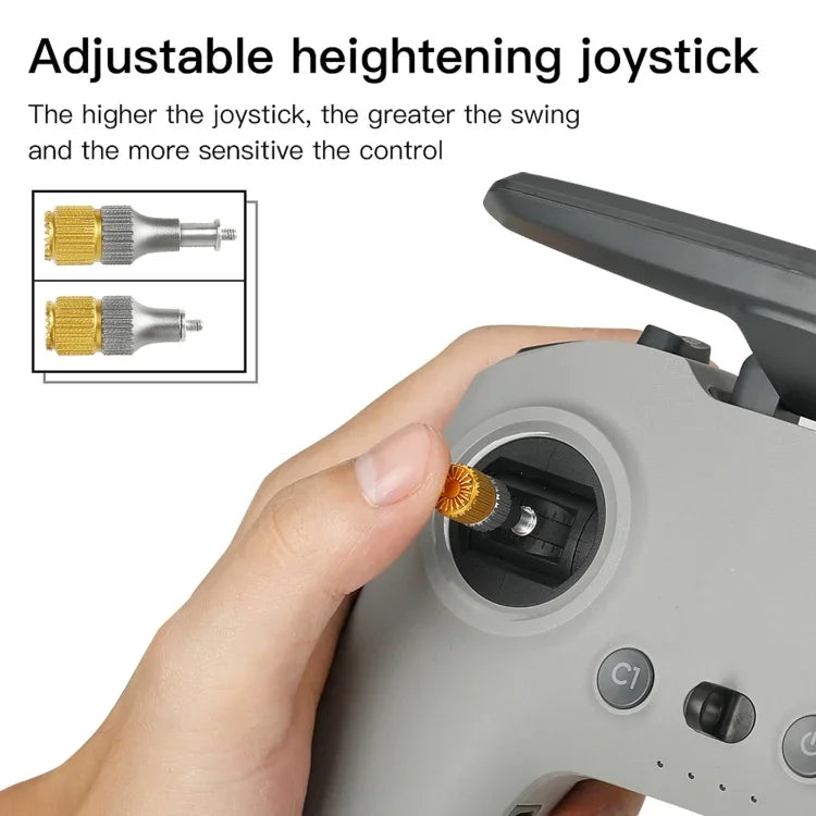 عصا تحكم إبهام قابلة للسحب ذات لونين RCSTQ لجهاز تحكم طائرة DJI FPV Combo، لجهاز DJI FPV ذو اللونين