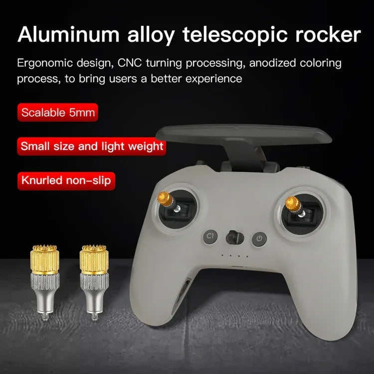 عصا تحكم إبهام قابلة للسحب ذات لونين RCSTQ لجهاز تحكم طائرة DJI FPV Combo، لجهاز DJI FPV ذو اللونين