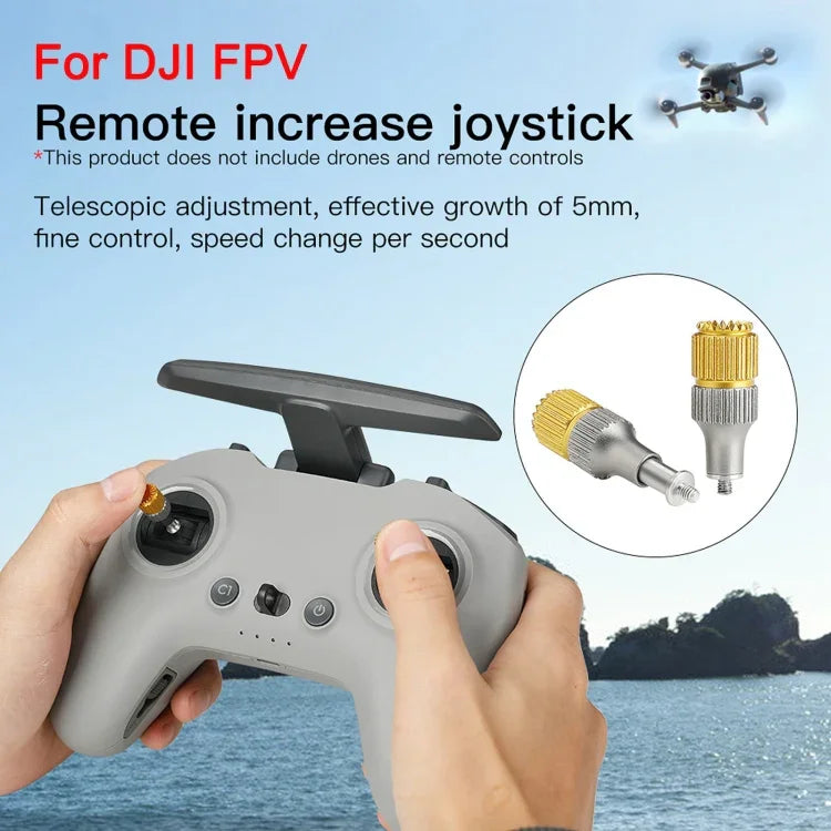 عصا تحكم إبهام قابلة للسحب ذات لونين RCSTQ لجهاز تحكم طائرة DJI FPV Combo، لجهاز DJI FPV ذو اللونين