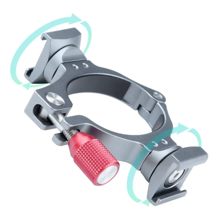 حامل تمديد مثبت مع قاعدة حذاء بارد مزدوج لجهاز DJI OM4 / Osmo Mobile 3، حامل لجهاز DJI OM4