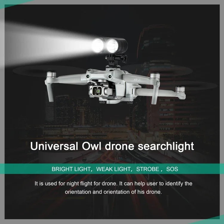 مصباح طيران ليلي بشكل بومة مع ضوء بحث وإشارة من STARTRC لأجهزة DJI Mavic 2 / Air 2S / Mini 2 / Mini / FPV