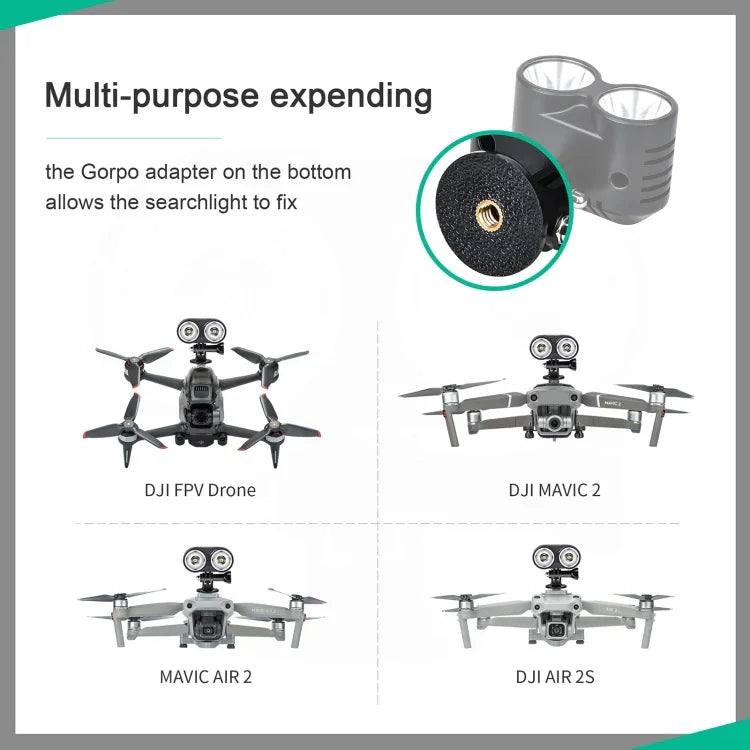 مصباح طيران ليلي بشكل بومة مع ضوء بحث وإشارة من STARTRC لأجهزة DJI Mavic 2 / Air 2S / Mini 2 / Mini / FPV