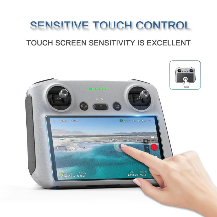 STARTRC 2 قطع فيلم زجاج مقسى 9H 2.5D لجهاز تحكم DJI Mini 3 Pro عن بعد / RC / RC 2، لـ DJI Mini 3 Pro جهاز التحكم عن بعد