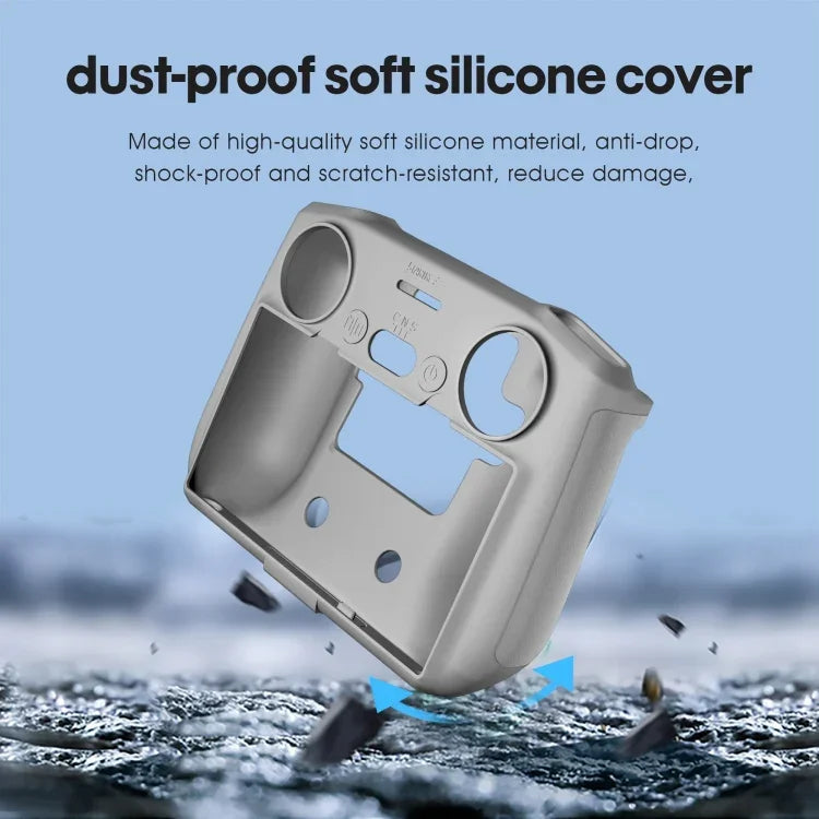 غطاء سيليكون مقاوم للصدمات والخدوش لجهاز تحكم DJI Mini 3 Pro، لجهاز تحكم DJI Mini 3 Pro (رمادي)، لجهاز تحكم DJI Mini 3 Pro (أسود)