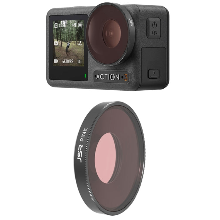 فلتر عدسة Diving Color من JSR لجهاز DJI Osmo Action 3، فلتر أحمر غطس، فلتر وردي غطس، فلتر بنفسجي غطس