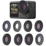 فلتر عدسة JSR 8 في 1 ستريك أزرق CPL ND8 ND16 ND32 ND64 STAR NIGHT لـ DJI Osmo Action 3، 8 في 1