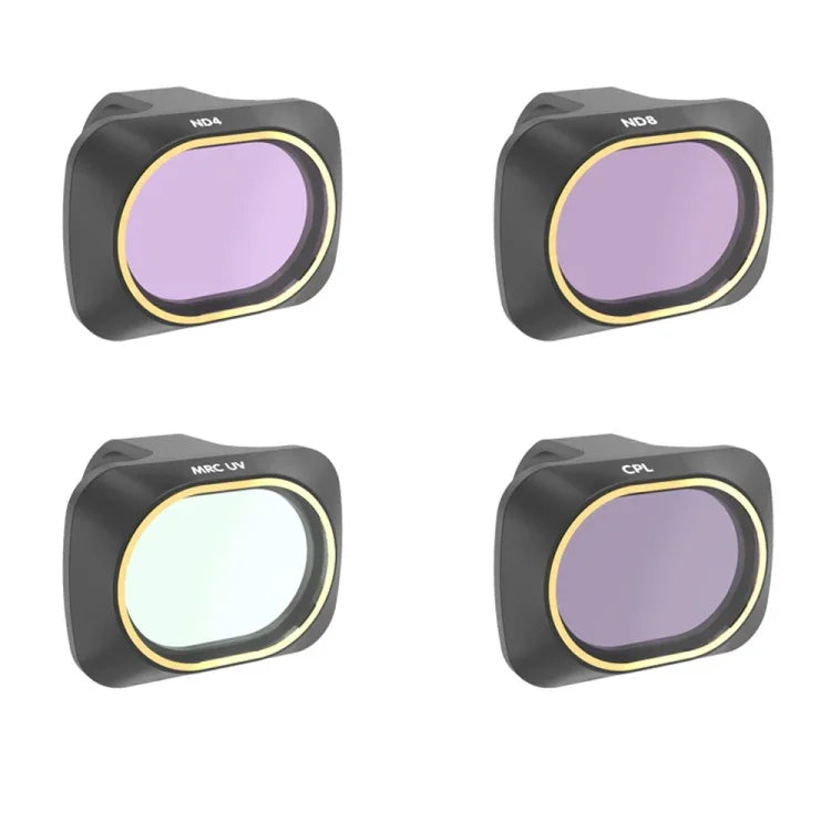 فلتر عدسة 4 في 1 UV + CPL + ND4 + ND8 لكوادكوبتر JSR درون DJI MAVIC mini، UV + CPL + ND4 + ND8