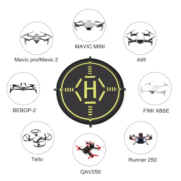 STARTRC مروحية رباعية التحكم عن بعد بسجادة وقوف محمولة قابلة للطي السريع لهبوط وطيران DJI Mavic Mini / Mavic Air 2، القطر: 56 سم، القطر: 56 سم