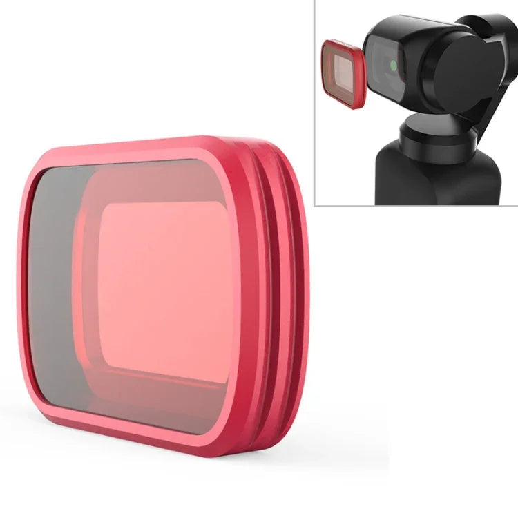 فلتر غوص أحمر فاتح P-18C-016 عدسة ألوان احترافية لـ DJI Osmo Pocket، P-18C-016