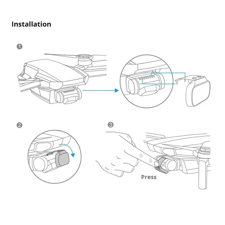 مجموعة 4 فلاتر عدسة تعتيم PGYTECH P-12A-019 ND8 / 16 / 32 / 64 لملحقات طائرة DJI Mavic Mini، فلاتر تعتيم ND8 / 16 / 32 / 64