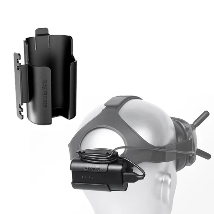 حامل بطارية Sunnylife مع إدارة كابلات ولفاف، غطاء واقي لنظارات DJI FPV V2، حامل بطارية Sunnylife