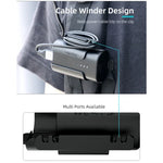 حامل بطارية Sunnylife مع إدارة كابلات ولفاف، غطاء واقي لنظارات DJI FPV V2، حامل بطارية Sunnylife