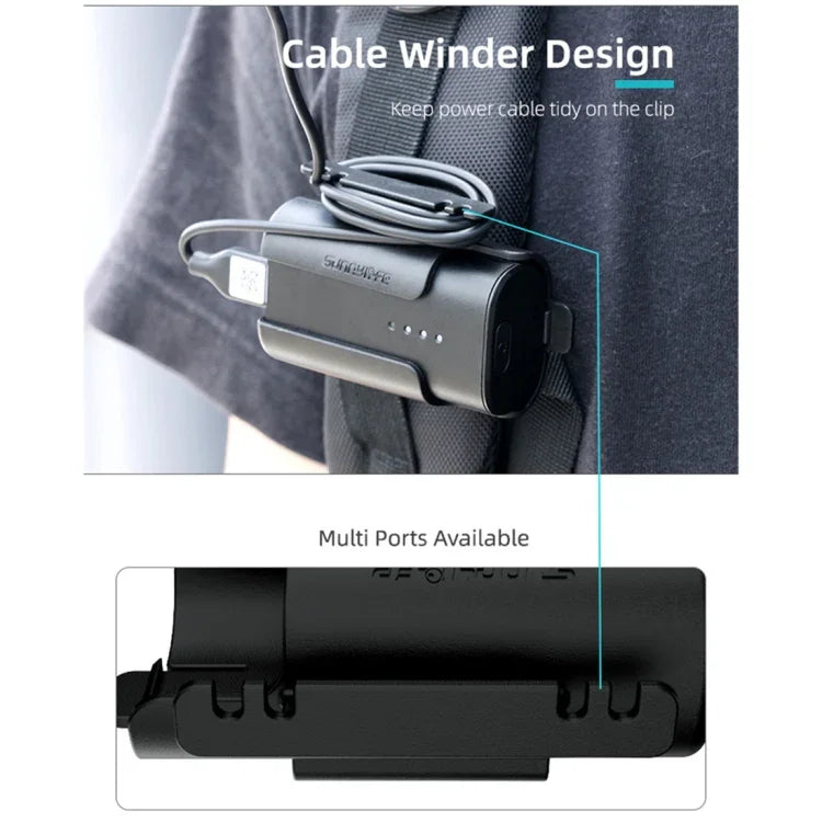 حامل بطارية Sunnylife مع إدارة كابلات ولفاف، غطاء واقي لنظارات DJI FPV V2، حامل بطارية Sunnylife