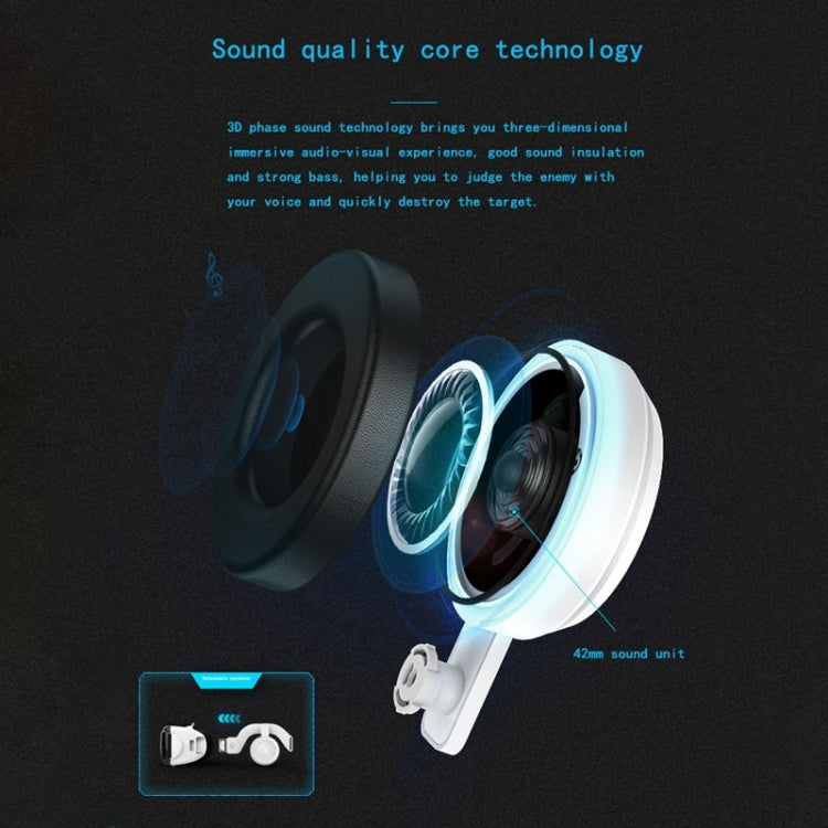 نظارات فيديو ثلاثية الأبعاد للواقع الافتراضي VR SHINECON G06EB مناسبة لهواتف ذكية من 4.7 إلى 6.1 بوصة مع سماعة HiFi، G06EB