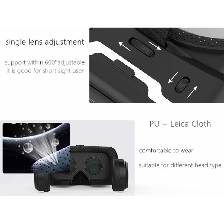 نظارات فيديو ثلاثية الأبعاد للواقع الافتراضي VR SHINECON G04E مناسبة لهواتف ذكية من 3.5 إلى 6.0 بوصة مع سماعة HiFi