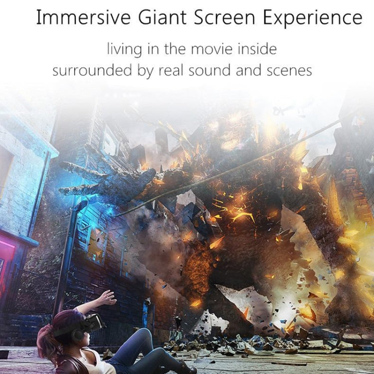 نظارات فيديو ثلاثية الأبعاد للواقع الافتراضي VR SHINECON G04E مناسبة لهواتف ذكية من 3.5 إلى 6.0 بوصة مع سماعة HiFi