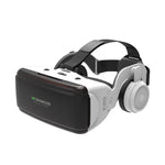 نظارات فيديو ثلاثية الأبعاد للواقع الافتراضي VR SHINECON G06E مناسبة لهواتف ذكية من 4.7 إلى 6.1 بوصة مع سماعة رأس، G06E