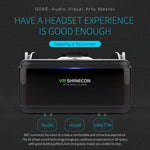 نظارات فيديو ثلاثية الأبعاد للواقع الافتراضي VR SHINECON G06E مناسبة لهواتف ذكية من 4.7 إلى 6.1 بوصة مع سماعة رأس، G06E