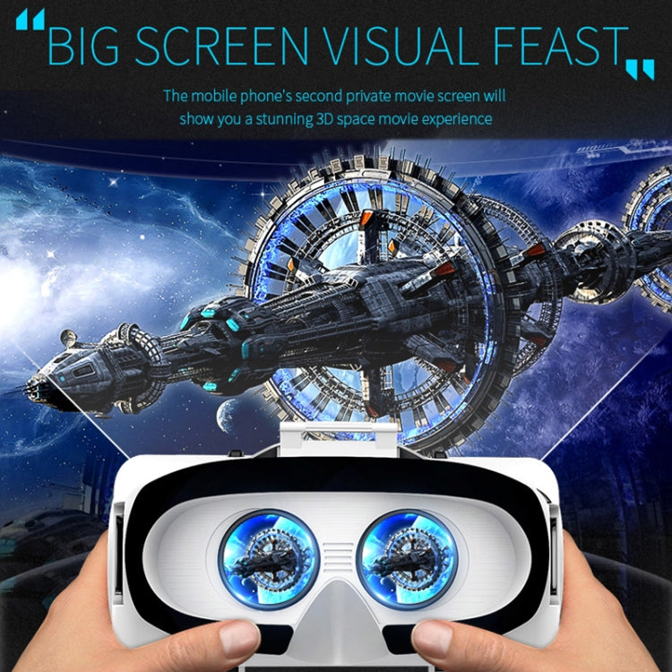 نظارات فيديو ثلاثية الأبعاد للواقع الافتراضي VR SHINECON G06E مناسبة لهواتف ذكية من 4.7 إلى 6.1 بوصة مع سماعة رأس، G06E