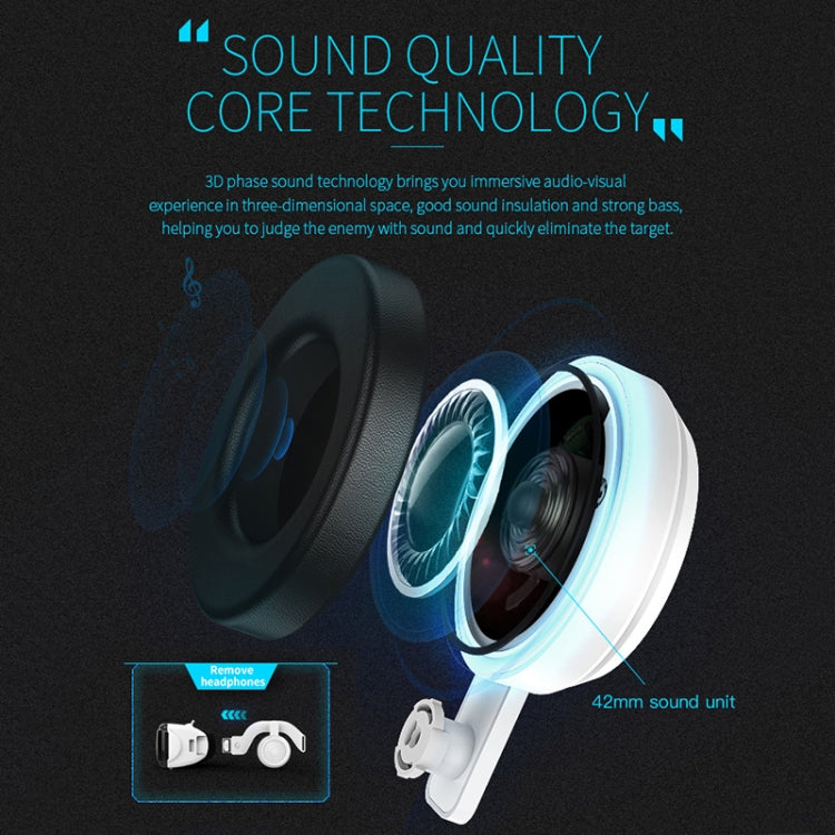 نظارات فيديو ثلاثية الأبعاد للواقع الافتراضي VR SHINECON G06E مناسبة لهواتف ذكية من 4.7 إلى 6.1 بوصة مع سماعة رأس، G06E