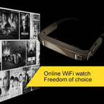 نظارات VISION-800 الذكية فائقة الدقة بنظام أندرويد 4.4 مع 1 جيجابايت + 2 جيجابايت ذاكرة، نظارات شبكية ثلاثية الأبعاد VR مع كاميرا 5.0 ميجابكسل، تدعم الواي فاي، البلوتوث، بطاقة TF، تسجيل الفيديو