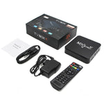 مشغل وسائط MXQ Pro 5G بدقة 1280 × 720 Full HD، 1GB+8GB، لوحة RK30 رباعية النواة، أندرويد 7.1، صندوق تلفاز مع جهاز تحكم عن بعد