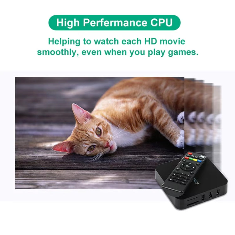 مشغل وسائط MXQ Pro 5G بدقة 1280 × 720 Full HD، 1GB+8GB، لوحة RK30 رباعية النواة، أندرويد 7.1، صندوق تلفاز مع جهاز تحكم عن بعد