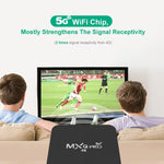 مشغل وسائط MXQ Pro 5G بدقة 1280 × 720 Full HD، 1GB+8GB، لوحة RK30 رباعية النواة، أندرويد 7.1، صندوق تلفاز مع جهاز تحكم عن بعد