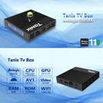 صندوق تلفاز ذكي Tanix X4 بنظام أندرويد 11، رباعي النواة Amlogic S905X4، 4GB+64GB، واي فاي مزدوج، بلوتوث، 4GB+64GB