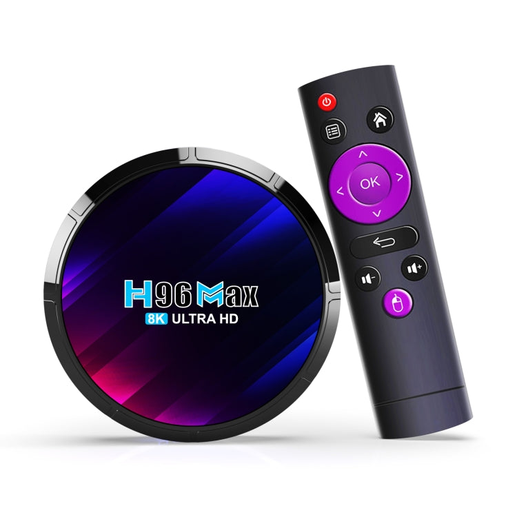 صندوق تلفاز ذكي H96 Max 8K Ultra HD بنظام أندرويد 13.0 مشغل وسائط مع جهاز تحكم عن بعد، رباعي النواة RK3528، 4GB+64GB، 4GB+64GB