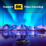 صندوق تلفاز ذكي H96 Max 8K Ultra HD بنظام أندرويد 13.0 مشغل وسائط مع جهاز تحكم عن بعد، رباعي النواة RK3528، 4GB+64GB، 4GB+64GB