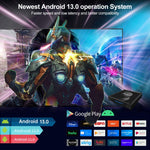 صندوق تلفاز ذكي X88 Pro 13 أندرويد 13.0 مع جهاز تحكم عن بعد، RK3528 رباعي النواة، 4G+64GB، 4G+64GB