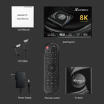 صندوق تلفاز ذكي X88 Pro 13 أندرويد 13.0 مع جهاز تحكم عن بعد، RK3528 رباعي النواة، 4G+64GB، 4G+64GB