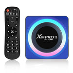 صندوق تلفاز ذكي أكريليك X88 Pro 13 8K ألترا HD أندرويد 13.0 مع جهاز تحكم عن بعد، RK3528 رباعي النواة، 4G+32GB، 4G+32GB