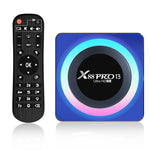 صندوق تلفاز ذكي أكريليك X88 Pro 13 8K ألترا HD أندرويد 13.0 مع جهاز تحكم عن بعد، RK3528 رباعي النواة، 4G+64GB، 4G+64GB