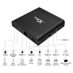 صندوق تلفاز ذكي X96 Air 8K بنظام أندرويد 9.0 مشغل وسائط مع جهاز تحكم عن بعد، رباعي النواة Amlogic S905X3، ذاكرة وصول عشوائي: 4 جيجابايت، ذاكرة تخزين داخلية: 64 جيجابايت، واي فاي مزدوج النطاق، بلوتوث، قابس أسترالي، 4GB+64GB