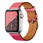 سوار ساعة من الجلد بحلقة مفردة بلونين لسلسلة Apple Watch 3 و2 و1، 38مم برتقالي + أزرق فاتح، 42مم برتقالي + أزرق فاتح، 38مم وردي + أحمر نبيذي، 42مم وردي + أحمر نبيذي، 38مم كهرماني + برتقالي أحمر + وردي فاتح، 42مم كهرماني + برتقالي أحمر + وردي فاتح