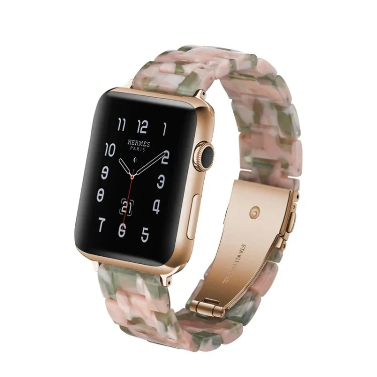 سوار ساعة بسيط من الراتينج للأزياء، لسلسلة Apple Watch 4 مقاس 44مم وسلسلة 3 و2 و1 مقاس 42مم، لسلسلة Apple Watch 4 مقاس 40مم وسلسلة 3 و2 و1 مقاس 38مم، لسلسلة Apple Watch 4 مقاس 44مم وسلسلة 3 و2 و1 مقاس 42مم وسلسلة 3 و2 و1 مقاس 42مم