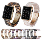 سوار ساعة بسيط من الراتينج للأزياء، لسلسلة Apple Watch 4 مقاس 44مم وسلسلة 3 و2 و1 مقاس 42مم، لسلسلة Apple Watch 4 مقاس 40مم وسلسلة 3 و2 و1 مقاس 38مم، لسلسلة Apple Watch 4 مقاس 44مم وسلسلة 3 و2 و1 مقاس 42مم وسلسلة 3 و2 و1 مقاس 42مم