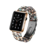 سوار ساعة بسيط من الراتينج للأزياء، لسلسلة Apple Watch 4 مقاس 44مم وسلسلة 3 و2 و1 مقاس 42مم، لسلسلة Apple Watch 4 مقاس 40مم وسلسلة 3 و2 و1 مقاس 38مم، لسلسلة Apple Watch 4 مقاس 44مم وسلسلة 3 و2 و1 مقاس 42مم وسلسلة 3 و2 و1 مقاس 42مم