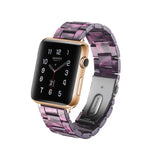 سوار ساعة بسيط من الراتينج للأزياء، لسلسلة Apple Watch 4 مقاس 44مم وسلسلة 3 و2 و1 مقاس 42مم، لسلسلة Apple Watch 4 مقاس 40مم وسلسلة 3 و2 و1 مقاس 38مم، لسلسلة Apple Watch 4 مقاس 44مم وسلسلة 3 و2 و1 مقاس 42مم وسلسلة 3 و2 و1 مقاس 42مم