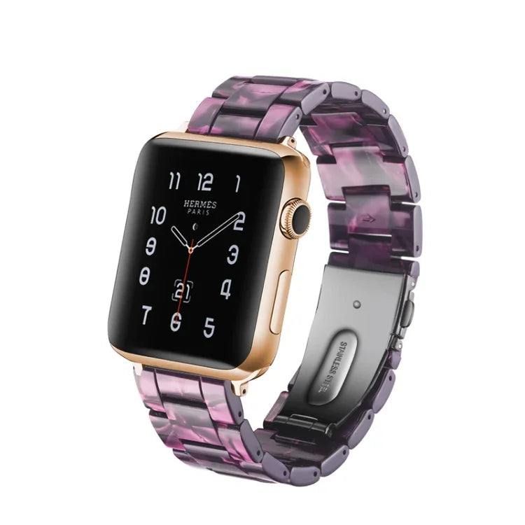 سوار ساعة بسيط من الراتينج للأزياء، لسلسلة Apple Watch 4 مقاس 44مم وسلسلة 3 و2 و1 مقاس 42مم، لسلسلة Apple Watch 4 مقاس 40مم وسلسلة 3 و2 و1 مقاس 38مم، لسلسلة Apple Watch 4 مقاس 44مم وسلسلة 3 و2 و1 مقاس 42مم وسلسلة 3 و2 و1 مقاس 42مم