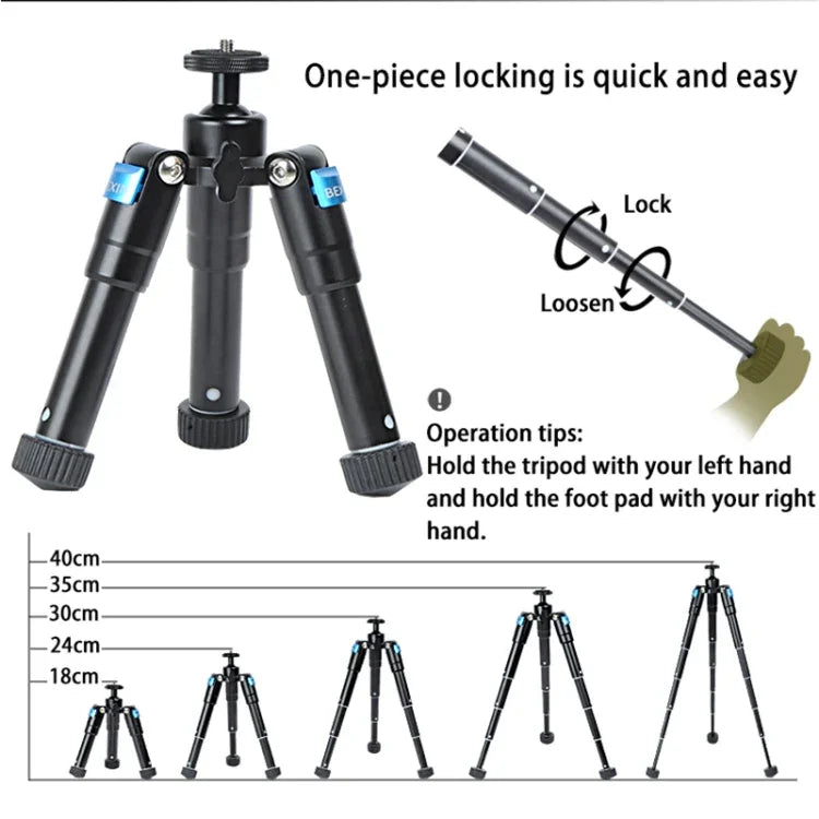 BEXIN MS15 Multifunctional Desktop Mini Camera Tripods for Camera Self-Timer Mobile Phone