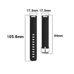 For Fitbit Inspire 2 TPE Replacement Strap Watchband, S, L