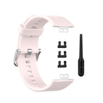 For Huawei Watch Fit Silicone Replacement Wrist Strap Watchband with Stainless Steel Buckle
