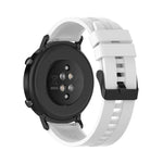 For Huawei Watch GT 2 42mm Silicone Replacement Wrist Strap Watchband, with Black Buckle, with Silver Buckle