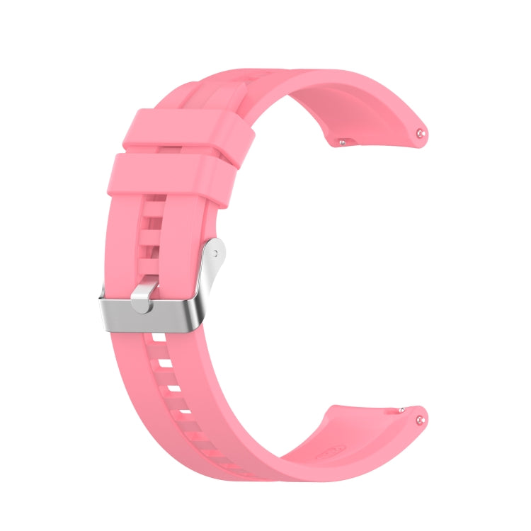 For Huawei Watch GT 2 42mm Silicone Replacement Wrist Strap Watchband, with Black Buckle, with Silver Buckle