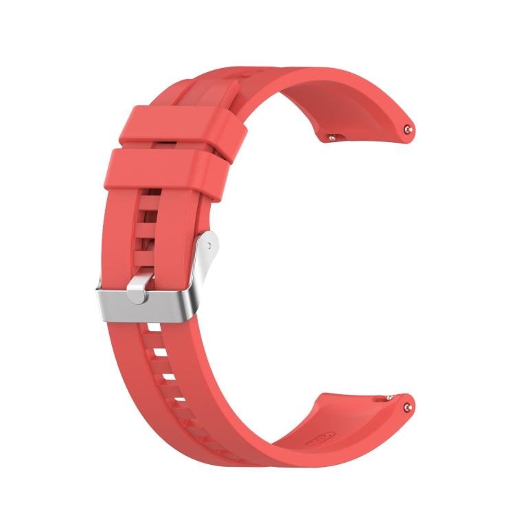 For Huawei Watch GT 2 42mm Silicone Replacement Wrist Strap Watchband, with Black Buckle, with Silver Buckle